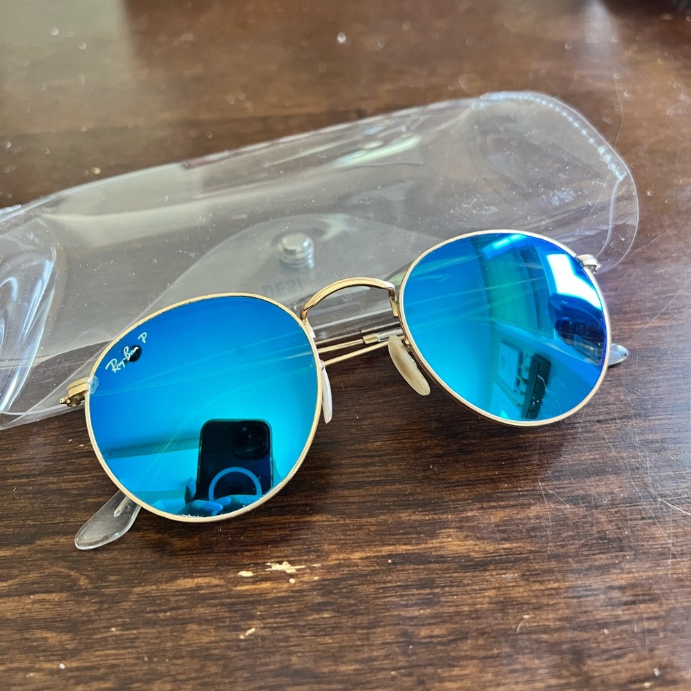 Ray-ban 53mm Polarized Round Retro Sunglasses - Picture 3 of 4